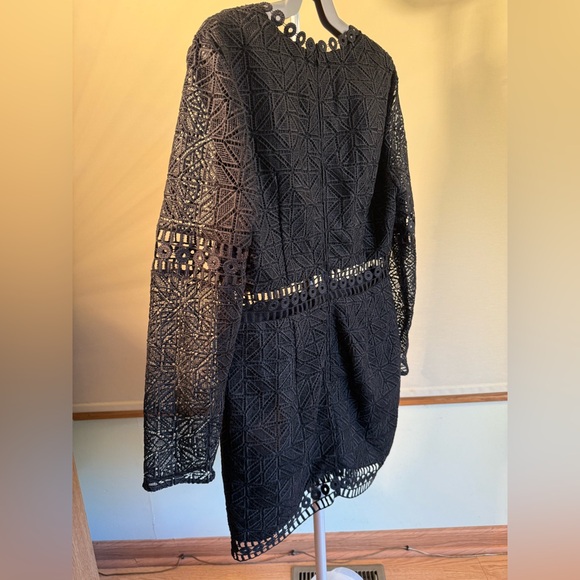NWT ASOS Chic and Sexy black lace dress Size 12 - Picture 7 of 12